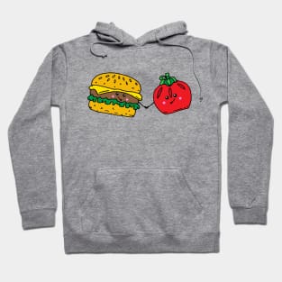 Burger and Ketchup Food Love Hoodie